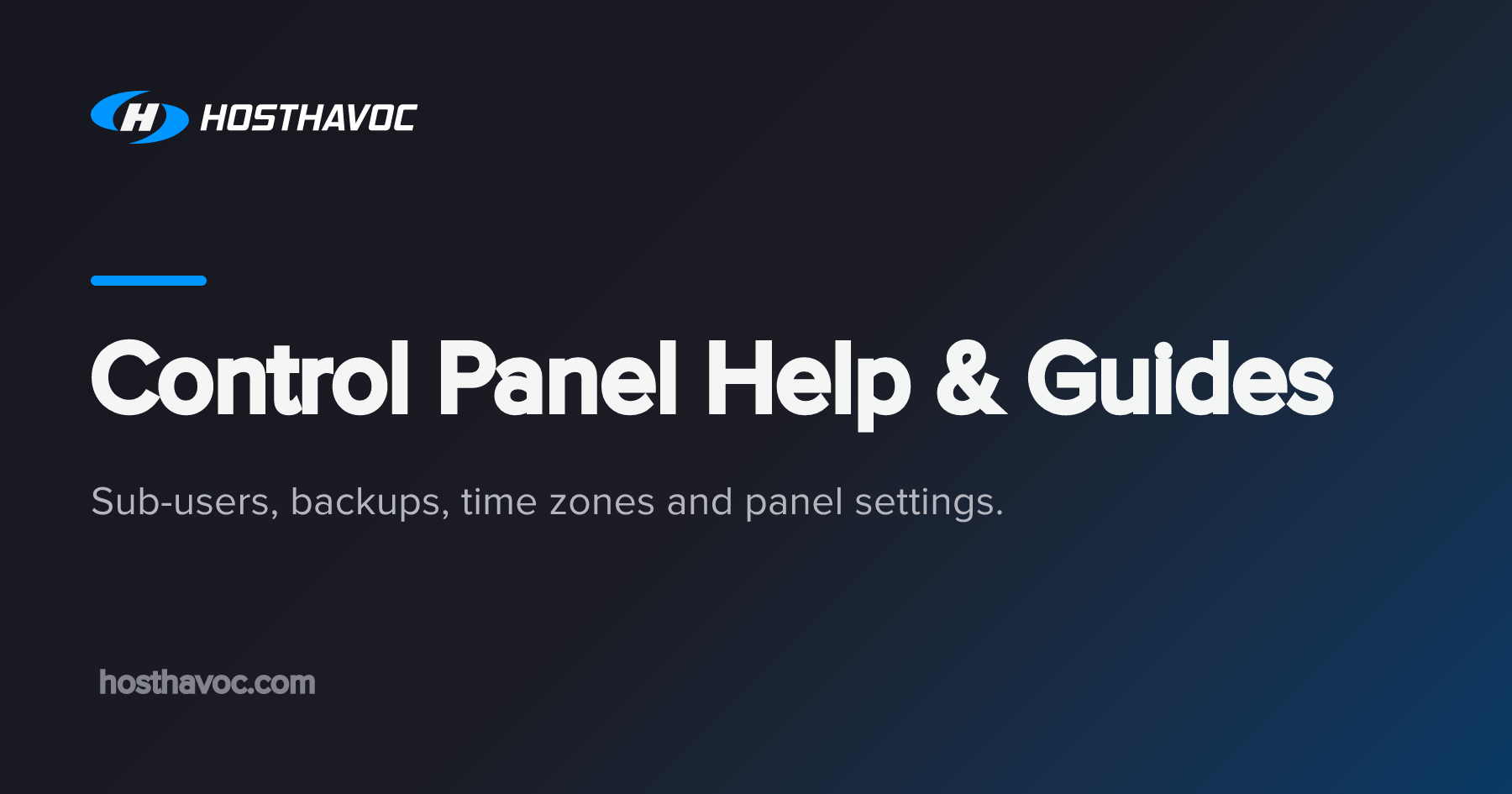 Control Panel Help & Guides | Host Havoc